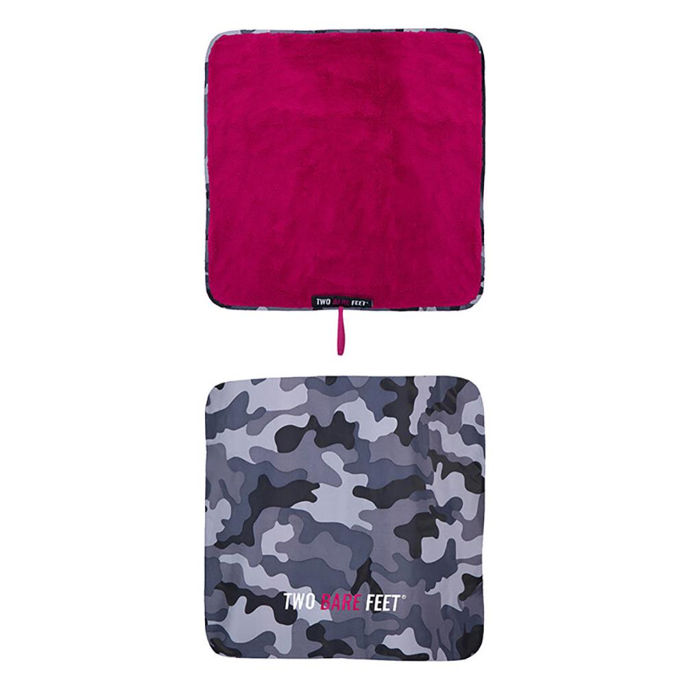 Two Bare Feet Kids Weatherproof Changing Robe & Changing Mat - Grey Camo / Raspberry Extra Image 3